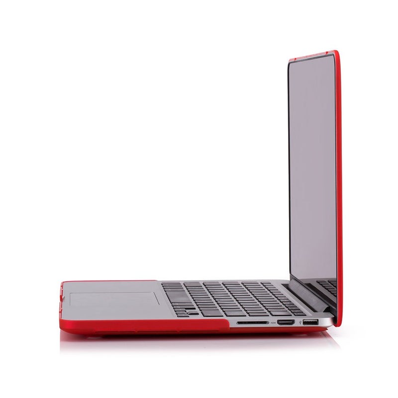 RUBAN Case For MacBook Retina Pro 15 inch A1398 (2015-2012) , Plastic Smooth Matte Hard Case Shell with TPU Keyboard Cover, Red - Image 5